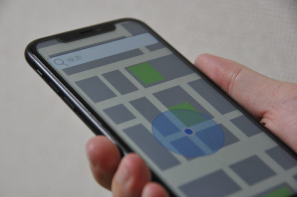 スマホ、マップアプリ